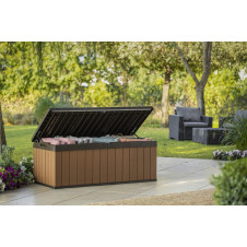 Keter Μπαούλο Αποθήκευσης Εξωτερικού Χώρου Darwin από Πολυπροπυλένιο 570lt- Καφέ- Μ132,2xΠ55,7xΥ71,2εκ.(26.00177)