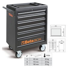 BETA Εργαλειοφόρος 6 Συρταριών με Συλλογή Εργαλείων - 196 Τεμάχια (B024006201)