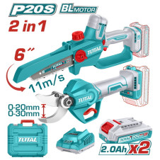 TOTAL ΕΠΑΓΓ. ΣΕΤ ΑΛΥΣΟΠΡΙΟΝΟ + ΨΑΛΙΔΙ ΜΠΑΤ. Li-ion 20V / 2Ah / 2 ΜΠΑΤ BL Motor (TOSLI250795E)