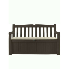 Eden Παγκάκι Εξωτερικού Χώρου Πλαστικό με Μπαούλο ΚΑΦΕ 140x60x84cm (26.00029)