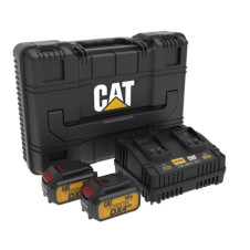 CATERPILLAR  ΣΕΤ 2 ΜΠΑΤΑΡΙΕΣ ΛΙΘΙΟΥ 18V 4Ah με Διπλό Φορτιστή & βαλίτσα DXK900 (05-9248)