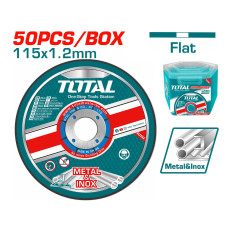 TOTAL ΔΙΣΚΟΣ ΚΟΠΗΣ ΙΝΟΧ - ΜΕΤΑΛΛΟΥ 115 Χ 1.2mm ΣΕ ΠΛΑΣΤΙΚΟ ΚΟΥΤΑΚΙ 50ΤΕΜ (TAC22111550) TOTAL