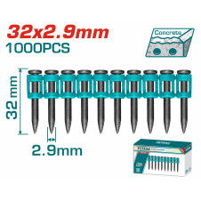 TOTAL ΚΑΡΦΙΑ ΓΙΑ ΣΚΥΡΟΔΕΜΑ 32mm / 1000 ΤΕΜ ΓΙΑ TCNLI9005 / TCNLI9008 (TAC02321) TOTAL