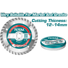 TOTAL ΔΙΑΜΑΝΤΟΔΙΣΚΟΙ TURBO ΞΗΡΑΣ ΚΟΠΗΣ 180mm 5TEM ΣΕ ΜΕΤΑΛΛΙΚΟ ΚΟΥΤΑΚΙ (TAC2131803M) TOTAL