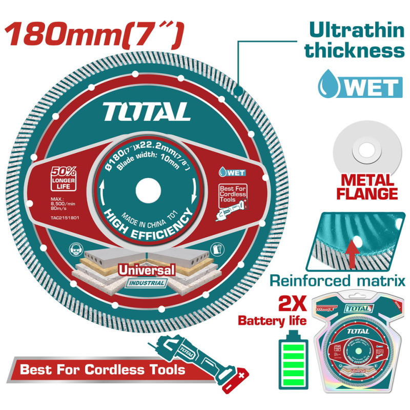 TOTAL ΕΠΑΓΓ. ΔΙΑΜ/ΣΚΟΣ ΥΓΡΑΣ ΚΟΠΗΣ 180 Χ 22.2mm Χ 2.2mm ΛΕΠΤΟΣ (TAC2151801) TOTAL TOTAL ΕΠΑΓΓ. ΔΙΑΜ/ΣΚΟΣ ΥΓΡΑΣ ΚΟΠΗΣ 180 Χ 22.2mm Χ 2.2mm ΛΕΠΤΟΣ (TAC2151801) TOTAL