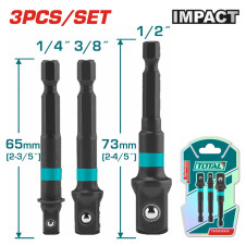 TOTAL ΕΠΑΓΓ. ΣΕΤ ΑΝΤΑΠΤΟΡΕΣ 1/4" - 3/8" - 1/2" 3ΤΕΜ (TAC273651) TOTAL
