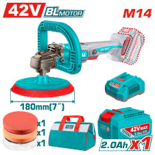 TOTAL ΕΠΑΓΓ. ΓΩΝΙΑΚΟΣ ΑΛΟΙΦΑΔΟΡΟΣ ΜΠΑΤ. Li-ion 42V / 180mm / 2Ah / 1 ΜΠΑΤ BL Motor (TAPLI42181E) TOTAL