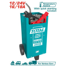 TOTAL ΕΠΑΓΓ. ΦΟΡΤΙΣΤΗΣ-ΕΚΚΙΝΗΤΗΣ ΜΠΑΤΑΡΙΩΝ 12/24V / 16-18A / 70-300Ah (TBC2201) TOTAL