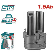 TOTAL ΑΝΤΑΛ/ΚΗ ΜΠΑΤΑΡΙΑ Li-ion 12V / 1.5Ah Type-C (TBLI12153E) TOTAL