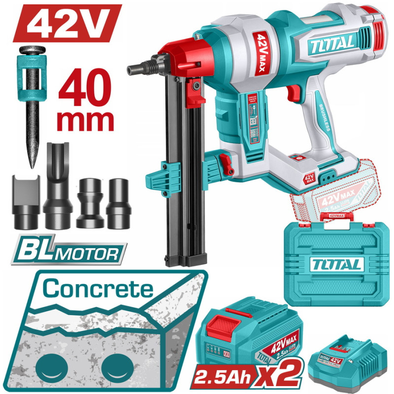 TOTAL ΕΠΑΓΓ. ΚΑΡΦΩΤΙΚΟ ΣΚΥΡΟΔΕΜΑΤΟΣ ΜΠΑΤ. Li-ion 42V / 2.5Ah / 2 ΜΠΑΤ BL Motor (TCNLI420602E) TOTAL TOTAL ΕΠΑΓΓ. ΚΑΡΦΩΤΙΚΟ ΣΚΥΡΟΔΕΜΑΤΟΣ ΜΠΑΤ. Li-ion 42V / 2.5Ah / 2 ΜΠΑΤ BL Motor (TCNLI420602E) TOTAL