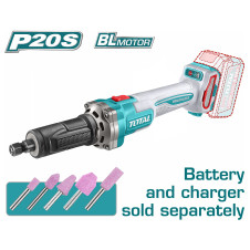 TOTAL ΕΠΑΓΓ. ΛΕΙΑΝΤΗΡΑΣ ΙΣΙΟΣ ΜΠΑΤ. Li-ion 20V ΧΩΡΙΣ ΜΠΑΤ & ΦΟΡΤΙΣΤΗ BL Motor (TDGLI2001) TOTAL