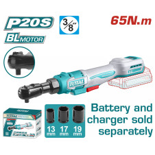 TOTAL ΕΠΑΓΓ. ΚΑΣΤΑΝΙΑ 3/8" / 65Nm ΜΠΑΤ. Li-ion 20V ΧΩΡΙΣ ΜΠΑΤΑΡΙΑ & ΦΟΡΤΙΣΤΗ (TDRLI206521) TOTAL
