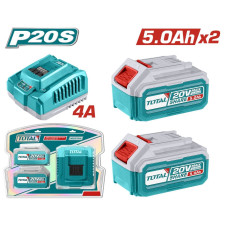 TOTAL ΕΠΑΓΓ. ΣΕΤ 2τεμ ΜΠΑΤ. TFBLI2053 Li-ion 20V/5Ah + 1τεμ ΤΑΧΥΦΟΡΤΙΣΤΗΣ TFCLI20411E (TFBCPK2513E) TOTAL