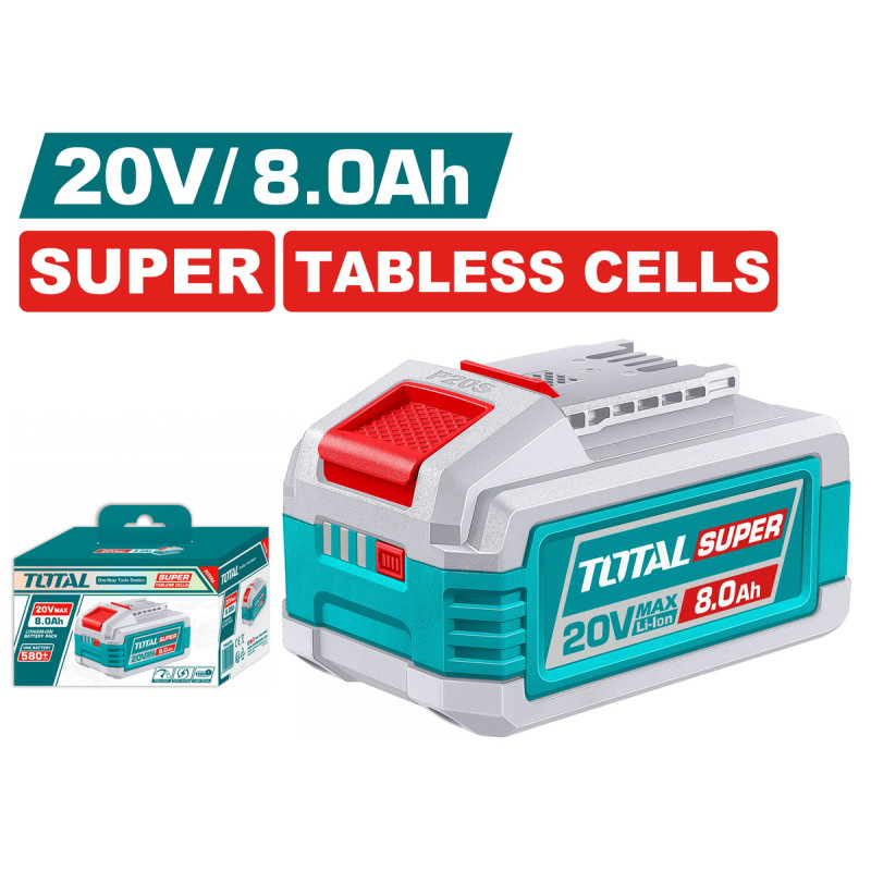 TOTAL ΕΠΑΓΓ. ΜΠΑΤΑΡΙΑ Li-ion 20V / 8Ah (TFBLI2158) TOTAL TOTAL ΕΠΑΓΓ. ΜΠΑΤΑΡΙΑ Li-ion 20V / 8Ah (TFBLI2158) TOTAL