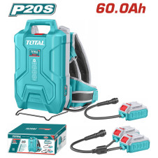 TOTAL ΕΠΑΓΓ. ΤΡΟΦΟΔΟΤΙΚΟ ΠΛΑΤΗΣ ΜΠΑΤΑΡΙΑΣ Li-ion 20V/20V+20V / 60Ah / 30Ah (1080Wh) (TFBLI241110) TOTAL