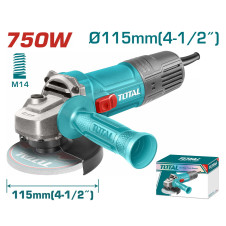 TOTAL ΕΠΑΓΓ. ΓΩΝΙΑΚΟΣ ΛΕΙΑΝΤΗΡΑΣ 750W - 115mm (TG10711556E) TOTAL