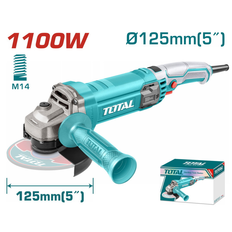 TOTAL ΕΠΑΓΓ. ΓΩΝΙΑΚΟΣ ΛΕΙΑΝΤΗΡΑΣ 1.100W - 125mm (TG11012556E) TOTAL TOTAL ΕΠΑΓΓ. ΓΩΝΙΑΚΟΣ ΛΕΙΑΝΤΗΡΑΣ 1.100W - 125mm (TG11012556E) TOTAL