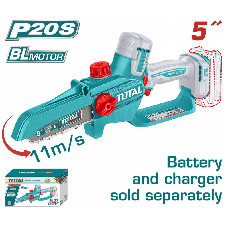 TOTAL ΕΠΑΓΓ. ΑΛΥΣΟΠΡΙΟΝΟ ΚΛΑΔΕΥΤΙΚΟ ΜΠΑΤ. Li-ion 20V / 5" ΧΩΡΙΣ ΜΠΑΤ & ΦΟΡΤΙΣΤΗ BL Motor (TGSLI2056) TOTAL TOTAL ΕΠΑΓΓ. ΑΛΥΣΟΠΡΙΟΝΟ ΚΛΑΔΕΥΤΙΚΟ ΜΠΑΤ. Li-ion 20V / 5" ΧΩΡΙΣ ΜΠΑΤ & ΦΟΡΤΙΣΤΗ BL Motor (TGSLI2056) TOTAL