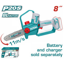 TOTAL ΕΠΑΓΓ. ΑΛΥΣΟΠΡΙΟΝΟ ΚΛΑΔ. ΜΠΑΤ. Li-ion 20V / 8" ΧΩΡΙΣ ΜΠΑTΑΡΙΑ & ΦΟΡΤΙΣΤΗ BL Motor (TGSLI2088) TOTAL