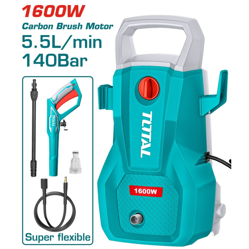 TOTAL ΠΛΥΣΤΙΚΟ ΝΕΡΟΥ 1.600W / 140 Bar / Brush motor (TGT11336) TOTAL TOTAL ΠΛΥΣΤΙΚΟ ΝΕΡΟΥ 1.600W / 140 Bar / Brush motor (TGT11336) TOTAL