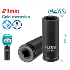 TOTAL ΕΠΑΓΓ. ΚΑΡΥΔΑΚΙ ΑΕΡΟΣ ΜΑΥΡO ΕΞΑΓΩΝO ΜΑΚΡΙ 1/2" - 21mm (THDIS12211L) TOTAL