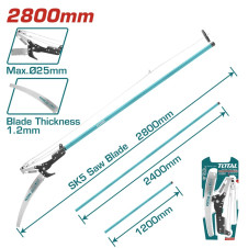 TOTAL ΕΠΑΓΓ. ΤΗΛΕΣΚΟΠΙΚΟ ΨΑΛΙΔΙ & ΠΡΙΟΝΙ ΚΛΑΔΟΥ 120-280cm / 25mm (THEPS25281) TOTAL