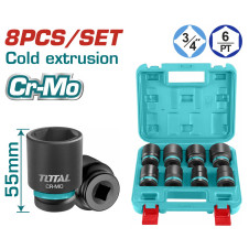 TOTAL ΕΠΑΓΓ. ΣΕΤ ΚΑΡΥΔΑΚΙΑ ΑΕΡΟΣ ΜΑΥΡΑ ΕΞΑΓΩΝΑ 3/4" 8 ΤΕΜ (THKISD34081) TOTAL