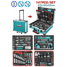 TOTAL ΕΠΑΓΓ. ΤΡΟΧΗΛΑΤΗ ΒΑΛΙΤΣΑ ΑΛΟΥΜ. ΜΕ 147 ΤΕΜ ΕΡΓΑΛΕΙΑ (THKTHP21476) TOTAL