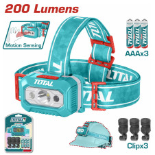 TOTAL ΕΠΑΓΓΕΛΜΑΤΙΚΟΣ ΦΑΚΟΣ ΚΕΦΑΛΗΣ LED 100-200 Lumens (THL013AAA6) TOTAL