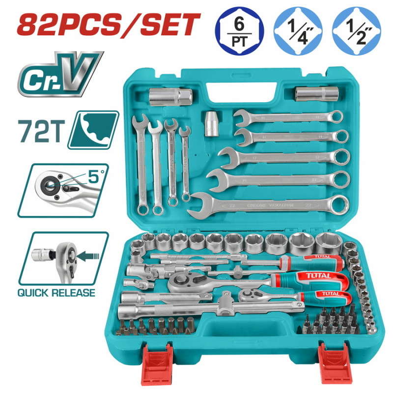 TOTAL ΕΠΑΓΓ. ΚΑΣΕΤΙΝΑ ΚΑΡΥΔΑΚΙΑ 1/4" & 1/2" 82ΤΕΜ (THT421802) TOTAL TOTAL ΕΠΑΓΓ. ΚΑΣΕΤΙΝΑ ΚΑΡΥΔΑΚΙΑ 1/4" & 1/2" 82ΤΕΜ (THT421802) TOTAL