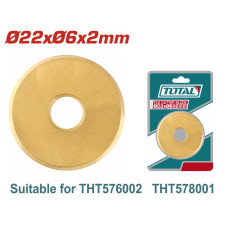 TOTAL ΑΝΤΑΛΛΑΚΤΙΚΟ ΜΑΧΑΙΡΙ Φ-22Χ6Χ2mm ΓΙΑ THT576002 (THT576002B) TOTAL