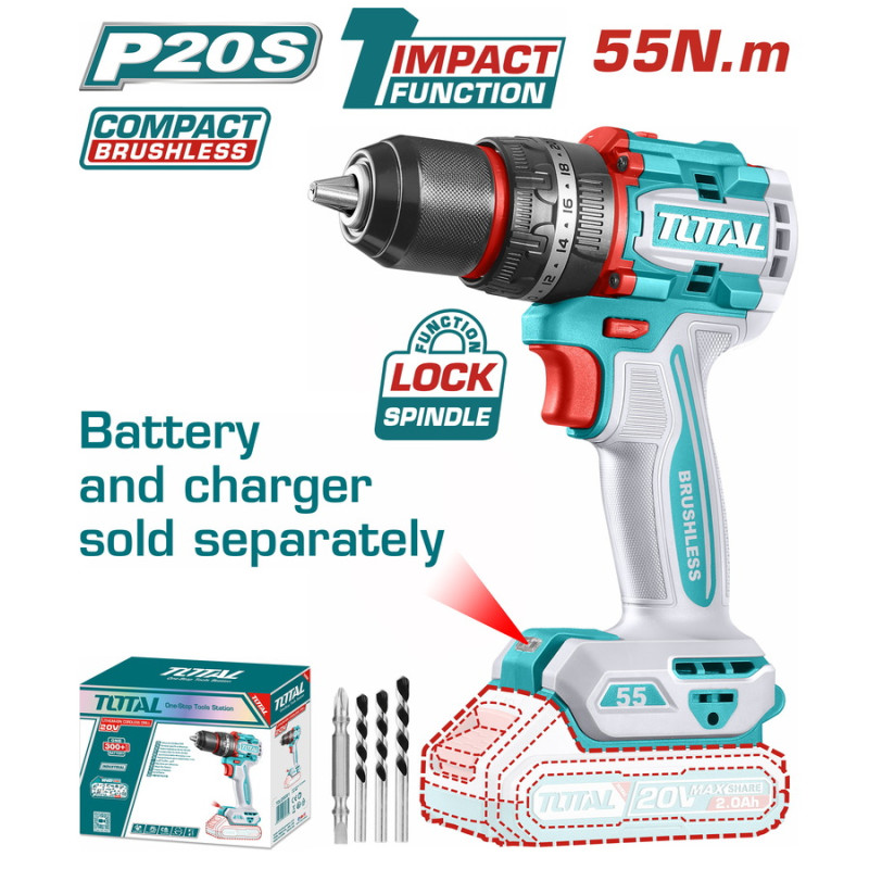 TOTAL ΕΠΑΓΓ. ΔΡΑΠΑΝΟΚΑΤΣΑΒΙΔΟ ΚΡΟΥΣΤΙΚΟ ΜΠΑΤ. Li-ion 20V / 55Nm BL Motor ΧΩΡΙΣ ΜΠΑΤ & ΦΟΡΤΙΣΤΗ (TIDLI205581) TOTAL TOTAL ΕΠΑΓΓ. ΔΡΑΠΑΝΟΚΑΤΣΑΒΙΔΟ ΚΡΟΥΣΤΙΚΟ ΜΠΑΤ. Li-ion 20V / 55Nm BL Motor ΧΩΡΙΣ ΜΠΑΤ & ΦΟΡΤΙΣΤΗ (TIDLI205581) TOTAL