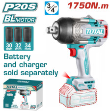 TOTAL ΕΠΑΓΓ. ΜΠΟΥΛΟΝΟΚΛΕΙΔΟ ΜΠΑΤ. Li-ion 20V / 1750Nm ΧΩΡΙΣ ΜΠΑΤΑΡΙΑ & ΦΟΡΤΙΣΤΗ (TIWLI201751) TOTAL