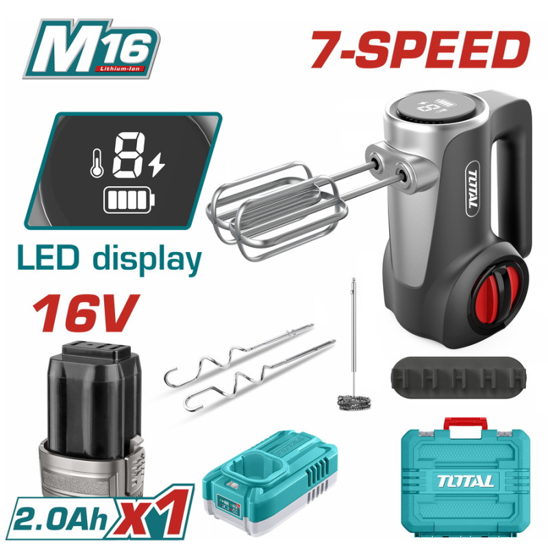 TOTAL ΜΙΞΕΡ ΜΠΑΤ. Li-ion 16V / 2Ah / 1 ΜΠΑΤ (TMK023K) TOTAL TOTAL ΜΙΞΕΡ ΜΠΑΤ. Li-ion 16V / 2Ah / 1 ΜΠΑΤ (TMK023K) TOTAL
