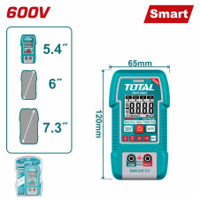 TOTAL ΕΠΑΓΓ. ΠΟΛΥΜΕΤΡΟ ΨΗΦΙΑΚΟ 600V True RMS με Μέτρηση AC/DC (TMT516003) TOTAL