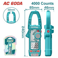 TOTAL ΕΠΑΓΓ. ΑΜΠΕΡΟΤΣΙΜΠΙΔΑ ΨΗΦΙΑΚΗ 600Α AC/DC True RMS (TMT766001) TOTAL