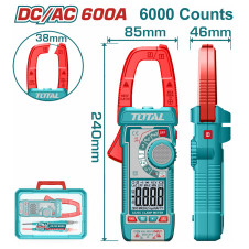 TOTAL ΕΠΑΓΓ. ΑΜΠΕΡΟΤΣΙΜΠΙΔΑ ΨΗΦΙΑΚΗ 600Α AC/DC True RMS (TMT766002) TOTAL