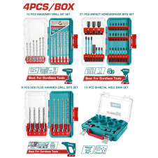 TOTAL ΕΠΑΓΓ. ΣΕΤ ΤΡΥΠΑΝΙΑ / ΜΥΤΕΣ ΜΑΥΡΕΣ ΧΤΥΠΗΤΕΣ / ΠΟΤΗΡΟΤΡΥΠΑΝΑ ΜΕΤΑΛΛΟΥ (TOS26068) TOTAL