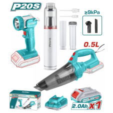 TOTAL ΣΕΤ 2 ΣΚΟΥΠΑΚΙΑ + ΦΑΚΟΣ ΜΠΑΤ. Li-ion 20V / 2Ah / 1 ΜΠΑΤΑΡΙΑ (TOSLI20668E) TOTAL