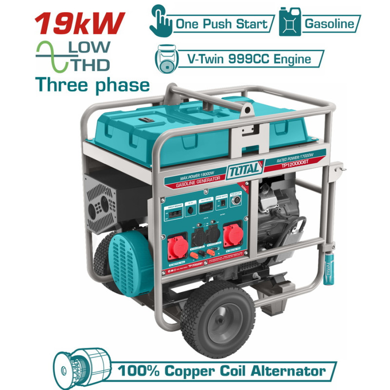 TOTAL ΕΠΑΓΓ. ΗΛΕΚΤΡΟΓΕΝΝΗΤΡΙΑ ΒΕΝΖΙΝΗΣ 19.000W ΤΡΙΦΑΣΙΚΗ (TP1200006T) TOTAL TOTAL ΕΠΑΓΓ. ΗΛΕΚΤΡΟΓΕΝΝΗΤΡΙΑ ΒΕΝΖΙΝΗΣ 19.000W ΤΡΙΦΑΣΙΚΗ (TP1200006T) TOTAL