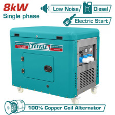 TOTAL ΗΛΕΚΤΡΟΓΕΝΝΗΤΡΙΑ DIESEL ΜΟΝΟΦΑΣΙΚΗ ΚΛΕΙΣΤΟΥ ΤΥΠΟΥ 8.000W (TP280001) TOTAL