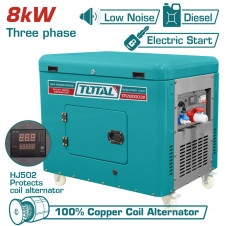 TOTAL ΗΛΕΚΤΡΟΓΕΝΝΗΤΡΙΑ DIESEL ΤΡΙΦΑΣΙΚΗ ΚΛΕΙΣΤΟΥ ΤΥΠΟΥ 8.000W (TP2800032) TOTAL