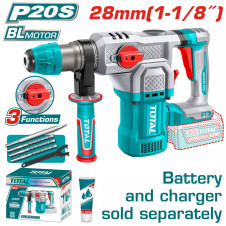 TOTAL ΕΠΑΓΓ. ΠΝΕΥΜΑΤΙΚΟ ΠΙΣΤΟΛΕΤΟ ΜΠΑΤ. Li-ion 20V / 28mm ΧΩΡΙΣ ΜΠΑΤΑΡΙΑ & ΦΟΡΤΙΣΤΗ (TRHLI20286) TOTAL