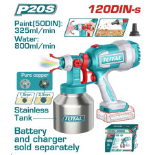 TOTAL ΠΙΣΤΟΛΙ ΒΑΦΗΣ ΜΕ ΜΕΤΑΛ. ΔΟΧΕΙΟ ΜΠΑΤ. Li-ion 20V ΧΩΡΙΣ ΜΠΑΤ & ΦΟΡΤΙΣΤΗ (TSGLI20041) TOTAL