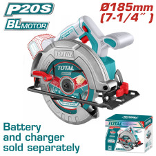 TOTAL ΕΠΑΓΓ. ΔΙΣΚΟΠΡΙΟΝΟ ΜΠΑΤ. Φ-185mm Li-ion 20V ΧΩΡΙΣ ΜΠΑΤΑΡΙΑ & ΦΟΡΤΙΣΤΗ (TSLI1851) TOTAL
