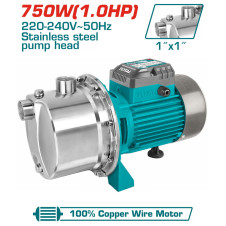 TOTAL ΑΝΤΛΙΑ ΕΠΙΦΑΝΕΙΑΣ ΝΕΡΟΥ ΑΥΤΟΜΟΜΑΤΗΣ ΑΝΑΡΡΟΦΗΣΗΣ INOX 750W (TWPS375062) TOTAL