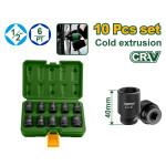 ΚΑΡΥΔΑΚΙΑ ΑΕΡΟΣ ΕΞΑΓΩΝΑ ΜΑΥΡΑ 1/2'' ΣΕΤ 10 ΤΕΜ JADEVER JDMS1D01 (400801)