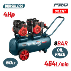 Bormann Bat5013 Αεροσυμπιεστής Μονομπλόκ,Oil Free,Silent,Brushless,4Hp,50L,464L/Min BAT5013 BORMANN Pro (085966)
