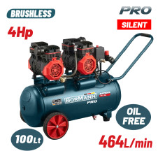 Bormann Bat5017 Αεροσυμπιεστής Μονομπλόκ, Oil Free, Silent,Brushless,4Hp,100L,464L/Min BAT5017 BORMANN Pro (085973)