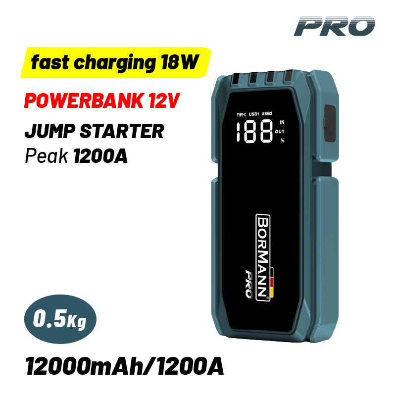 Bormann Pro Bbc8530 Εκκινητής Μπαταρίας Φορητός & Powerbank 12V,12000Mah,Γρήγορη Φόρτιση 18W BBC8530 BORMANN Pro (085560) Bormann Pro Bbc8530 Εκκινητής Μπαταρίας Φορητός & Powerbank 12V,12000Mah,Γρήγορη Φόρτιση 18W BBC8530 BORMANN Pro (085560)